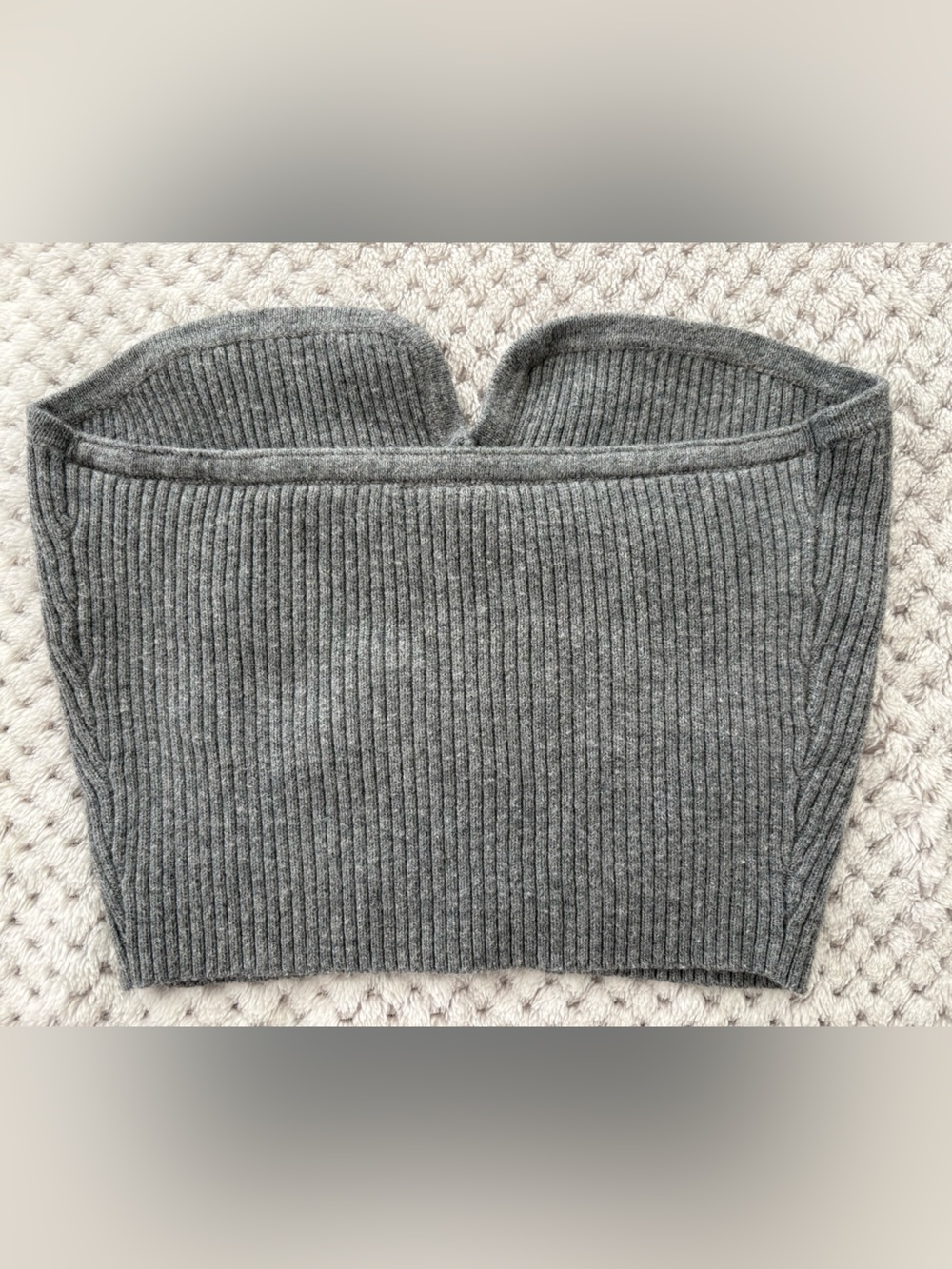 Wild Fable Women’s Grey Ribbed Knit Tube Top - Small - Picture 2 of 5